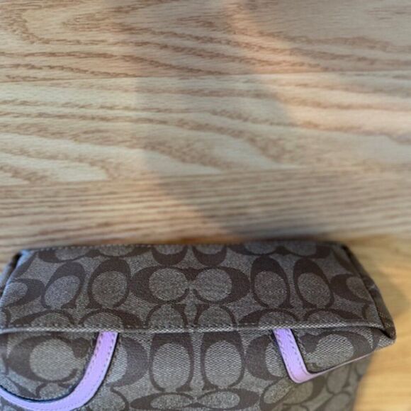 Coach Peyton Signature Coated Canvas & Pink Patent Leather Tote - Picture 3 of 5